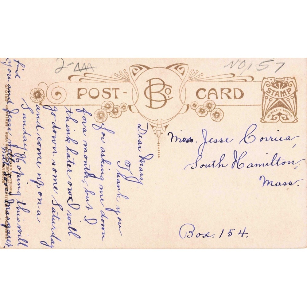 Rock of Ages (2) Hymn Postcard 1909 Bamforth & Co Cross Christian Antique Vtg - Picture 2 of 2